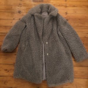 Teddy bear gray winter coat